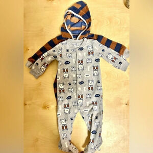 Set of 2 Carter’s Fleece 9M Baby Boy Onesies